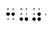 Abgebildete Computerbrailleschrift: :-)  