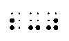 Abgebildete Computerbrailleschrift: ;-)  